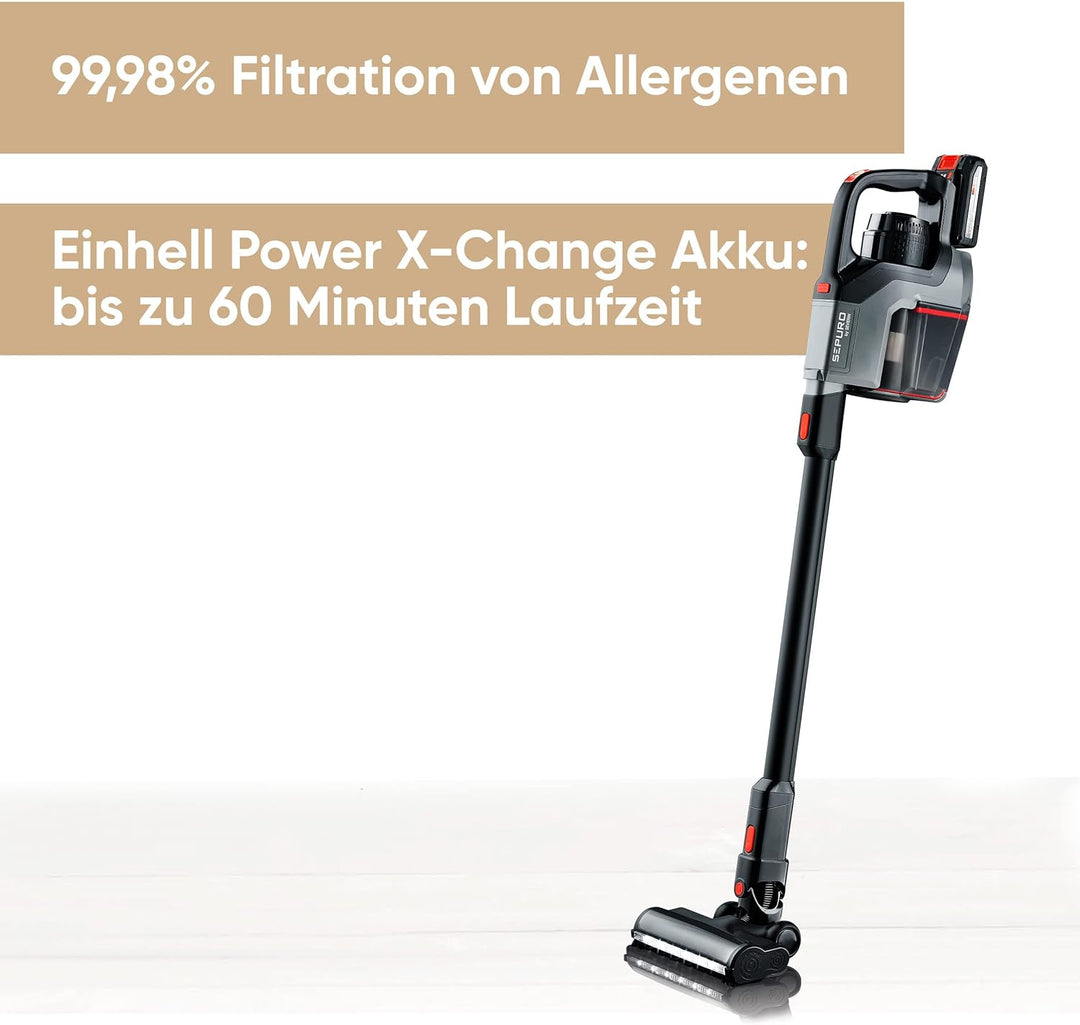 SEVERIN SEPURO Akku Stiel- und Handstaubsauger mit Einhell Power Akku und TURBO-Stufe, kabelloser St