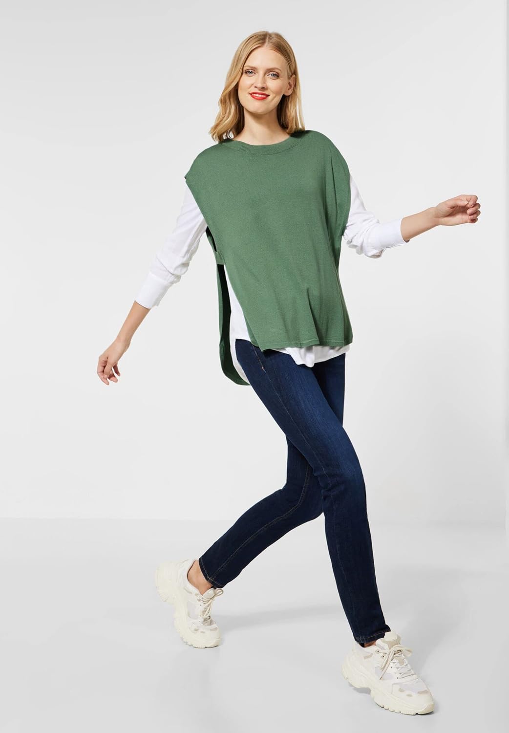 Street One Damen A580662 Poncho (1er Pack) L Novel Green, L Novel Green