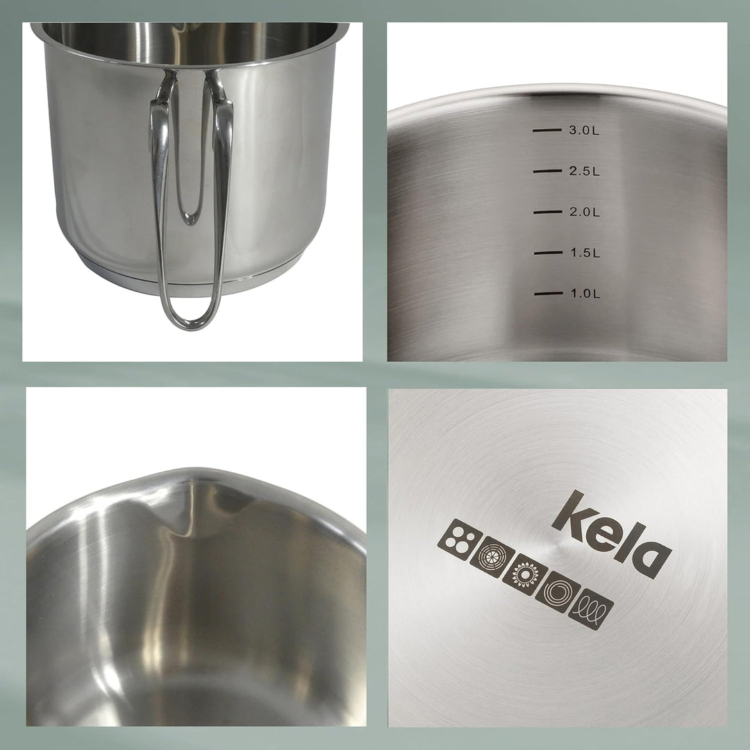 Kela 10184 Flavoria Milchtopf, 18/8 Stainless Steel, 1.6 liters, Rostfrei