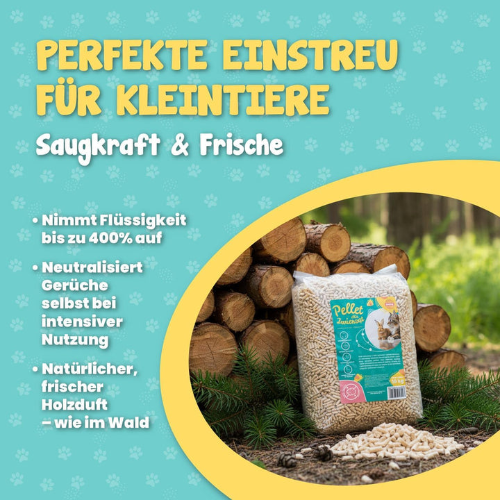 Katzenstreu Pellets | Holzpellets 100% reines Kiefernholz, pflanzliche nicht klumpende Streu für Kat