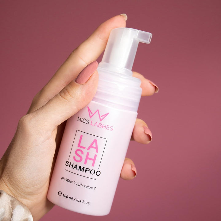 Miss Lashes Wimpernshampoo (100ml) – Lash Extension Shampoo, Cleanser, Verlängert die Haltbarkeit vo
