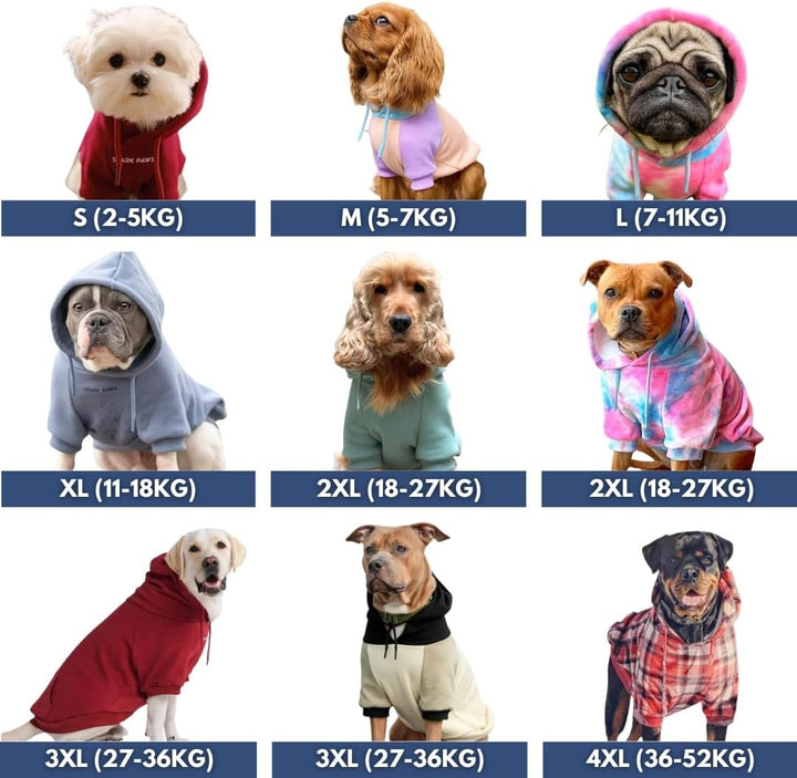 Spark Paws Hunde Hoodie Sweatshirt Pullover - Premium Qualität, weich, Komfortabel und passend für g