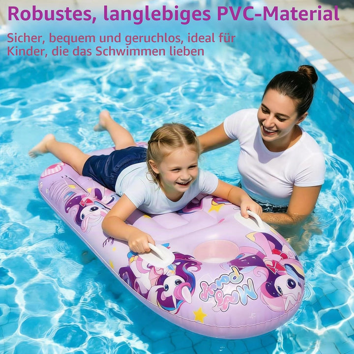 CIYIN Schwimmbrett Bodyboard Aufblasbar, Surfbrett Bodyboard mit Griffen, Schwimmhilfe Aufblasbar Ki