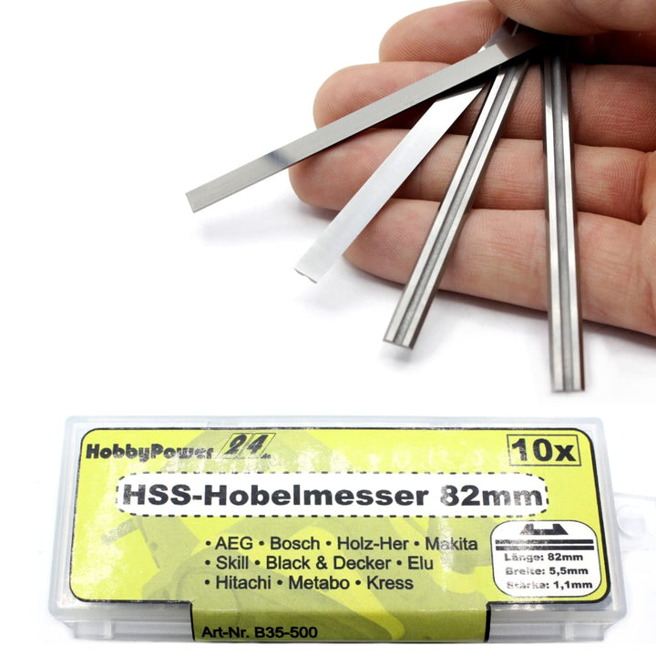 10 Stück Wendemesser/Hobelmesser 82mm für Aldi Top Craft Duro/Norma/Lidl PARKSIDE