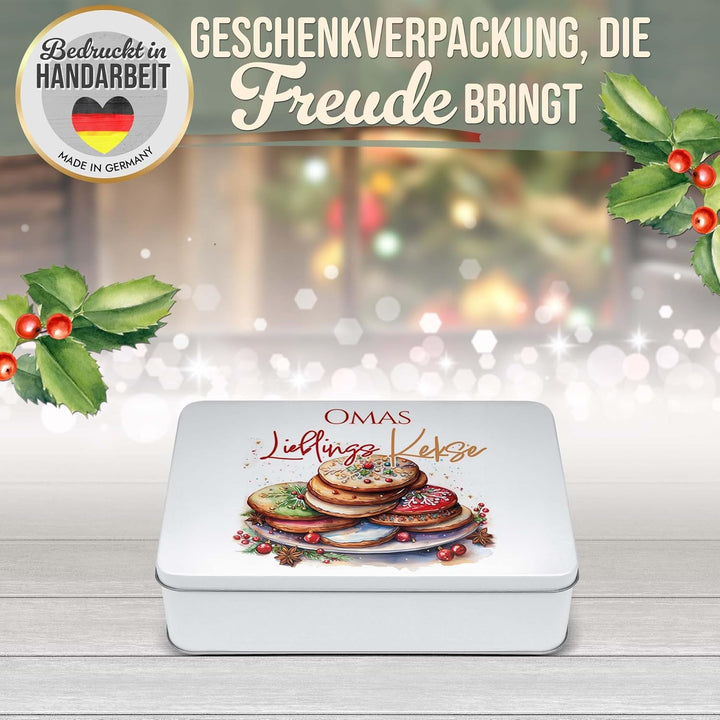 Print Royal PR Geschenkdose mit Name personalisiert - Lieblingskekse - Blechdose bedrucken, Aufbewah