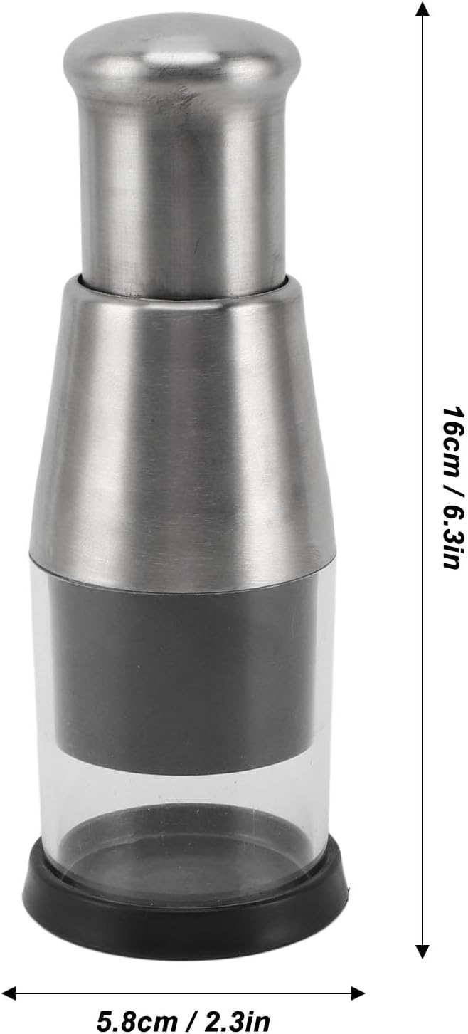 Lebensmittelzerkleinerer, Edelstahl, Manueller Handzwiebelzerkleinerer, Würfelschneider, Multifunkti