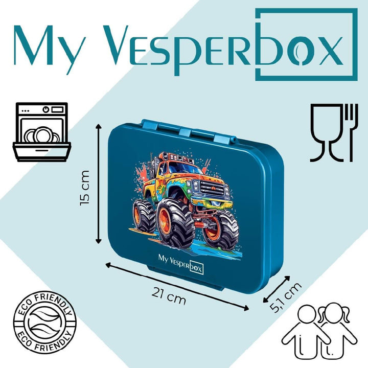 My Vesperbox® Brotdose für Kinder mit Fächern [BIA] - Lunchbox mit Trennfächern - Bento Box - Jausen