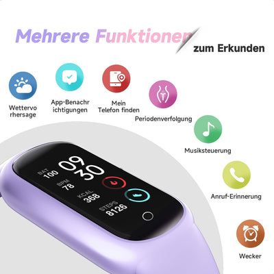 TOOBUR Fitness Tracker mit schrittzähler Fitnessuhr mit Wasserdicht Pulsuhr mit Herzfrequenz Schlaft