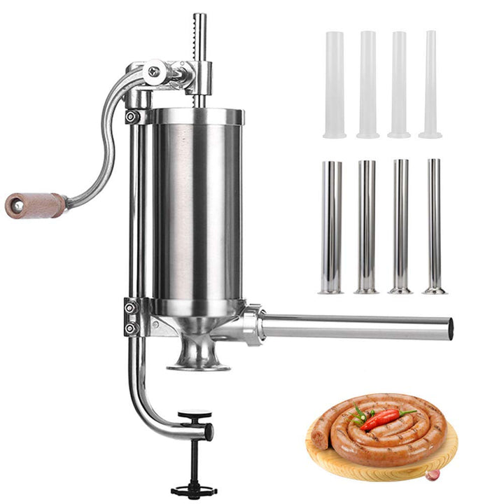 MASTER FENG Wurstfüller, Küche Aluminium Manuell Wurstfüllmaschine mit Saugfuss Verpackt 4 Grösse Pr