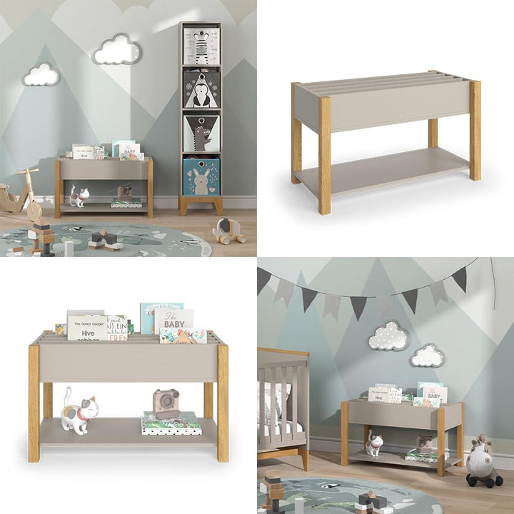 VitaliSpa Kinderregal Cashmere-Eiche Malia - 80x46x40 cm aus Spanplatte - Bücherregal für Kinder, Sp