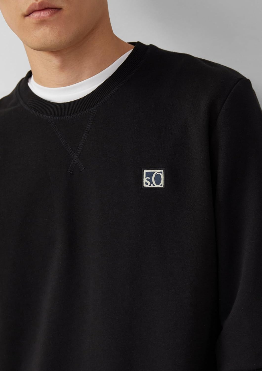 s.Oliver Sweatshirt aus Baumwollmix mit Crew Neck S 9999_schwarz, S 9999_schwarz