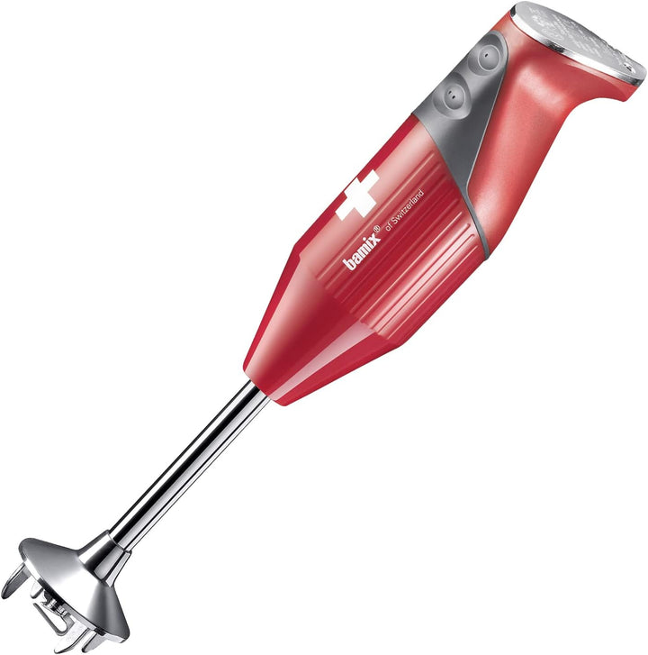 bamix Stabmixer Set M200 SWISSLINE inkl. Multifunktionsmesser, Quirl, Schlagscheibe, Prozessor, Bech