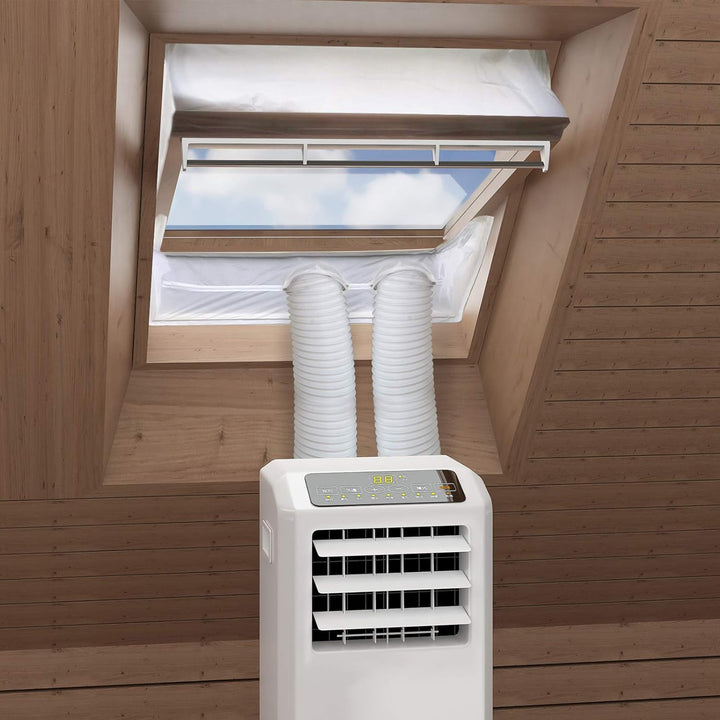 HOOMEE Fensterabdichtung für Mobile Klimageräte Dachfenster, Hot Air Stop zum Anbringen an Schwingfe