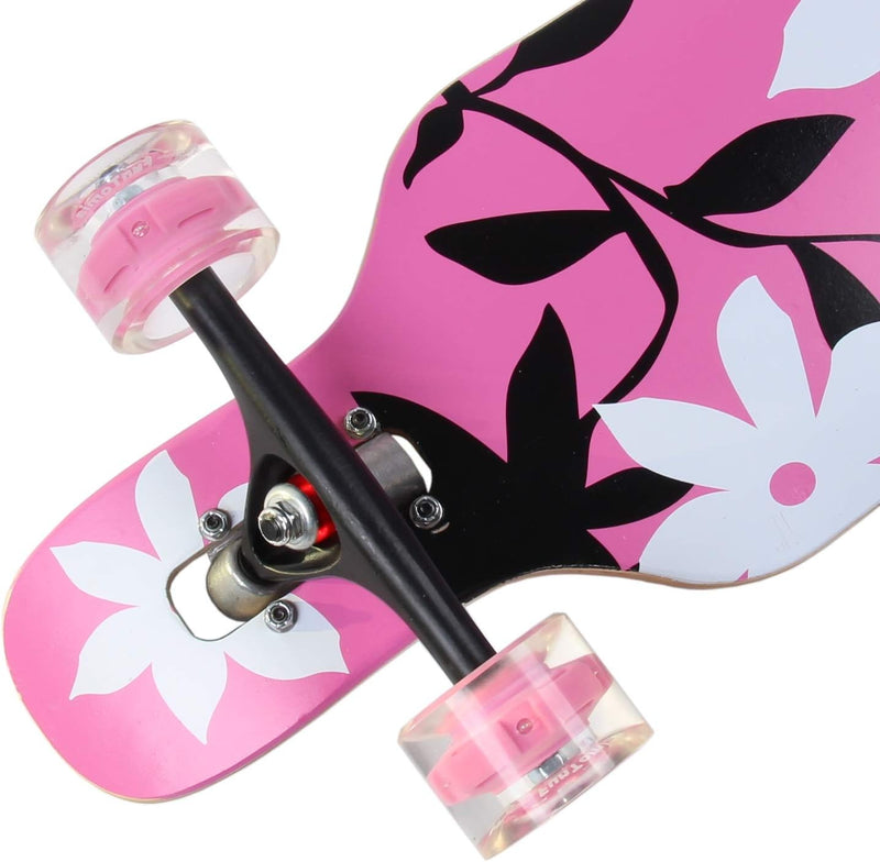 FunTomia Longboard mit 3 Flex Stufen Drop Through Cruiser Komplettboard Mach1 Speed Kugellager T-Too