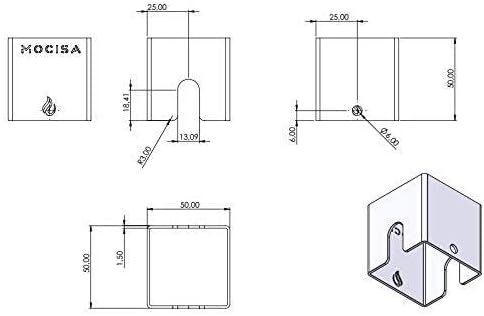 mocisa Universal BBQ Abstandshalter Edelstahl Distanz | Feuerplatte | Grillplatte | Feuertonne | Pla