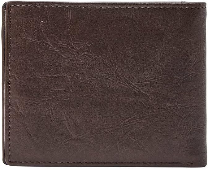 Fossil Herren Neel Leder Bifold Geldbörse 11,43 cm L x 1,905 cm B x 8,89 cm H Braun, Braun