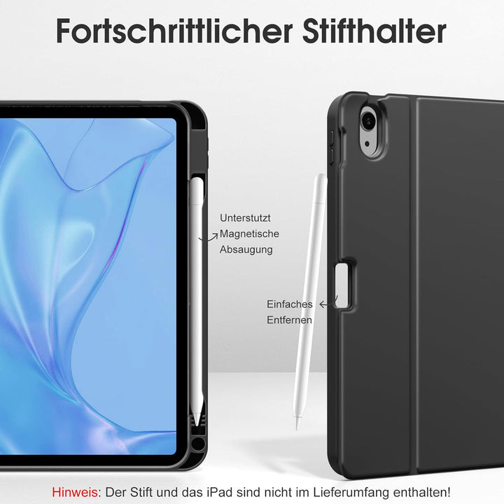 Vobafe Hülle mit Tastatur für iPad A16 11/10 Generation (2025/2022, 10,9/11 Zoll), Magnetisch Abnehm