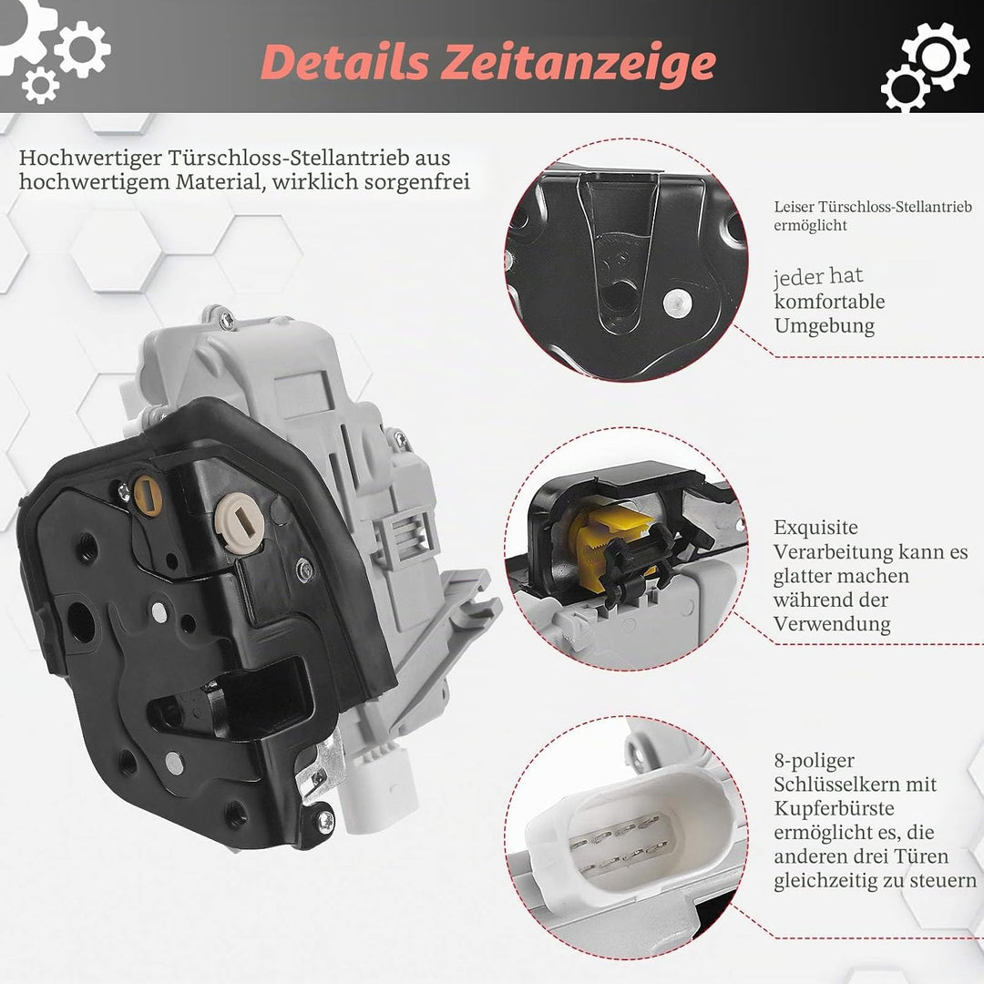Türschloss Hinten Links, OTUAYAUTO Schloss Stellmotor mit Zentralverriegelung für A3 A4 A6 A8 4F0839