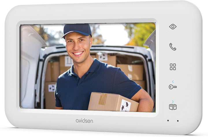 Avidsen Home Elia Smart 2 kabelgebundene Video-Türsprechanlage, 2-Draht-System, 7" Bildschirm, WiFi