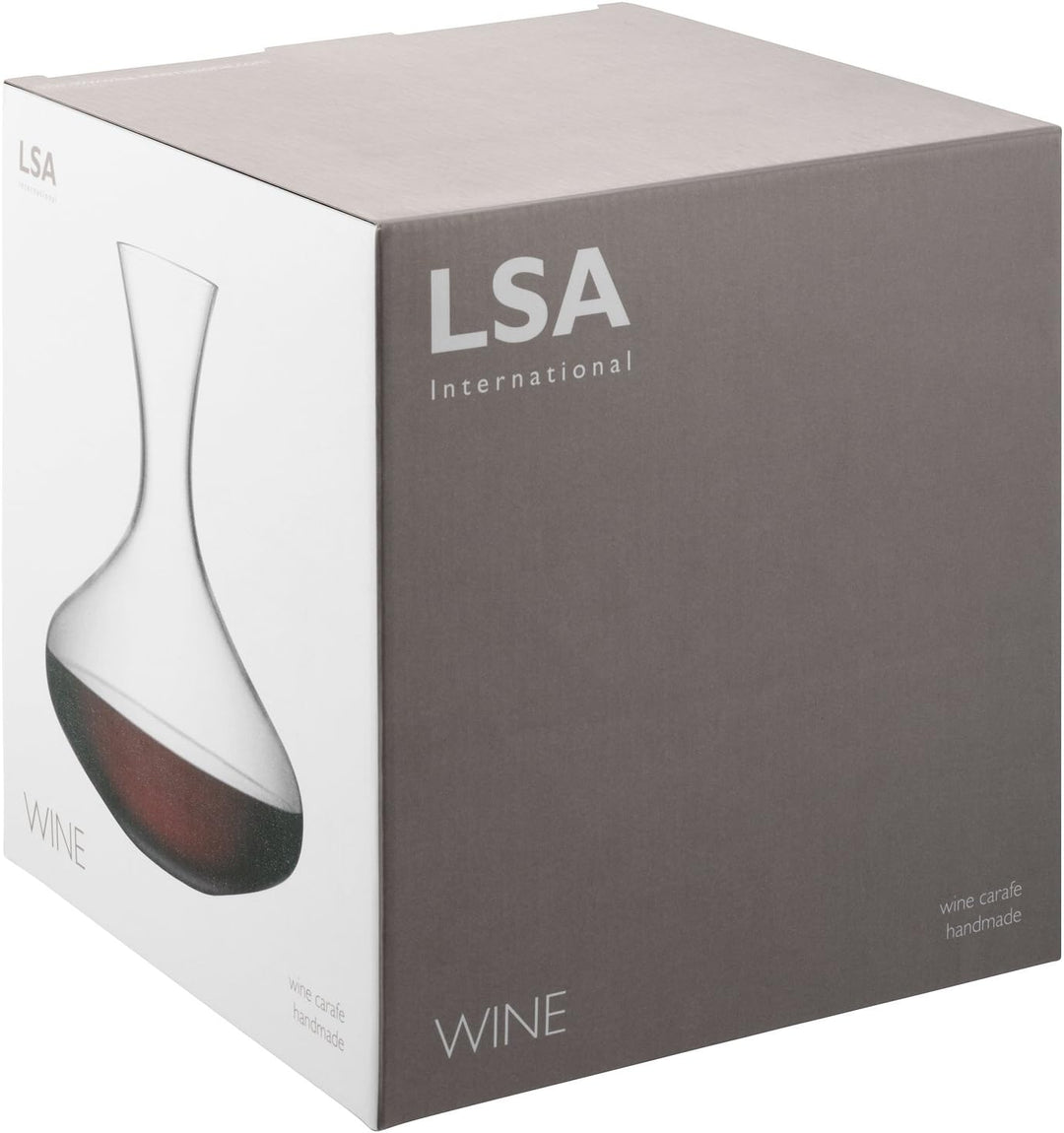 LSA International Weinrot Weinkaraffe 1,5 l klar, Glas, durchsichtig, 1.5L Karaffe 1500 ml, Karaffe