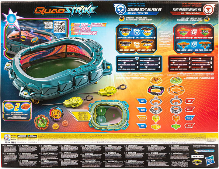 Beyblade Burst QuadStrike Light Ignite Beyblade Stadium Battle Set
