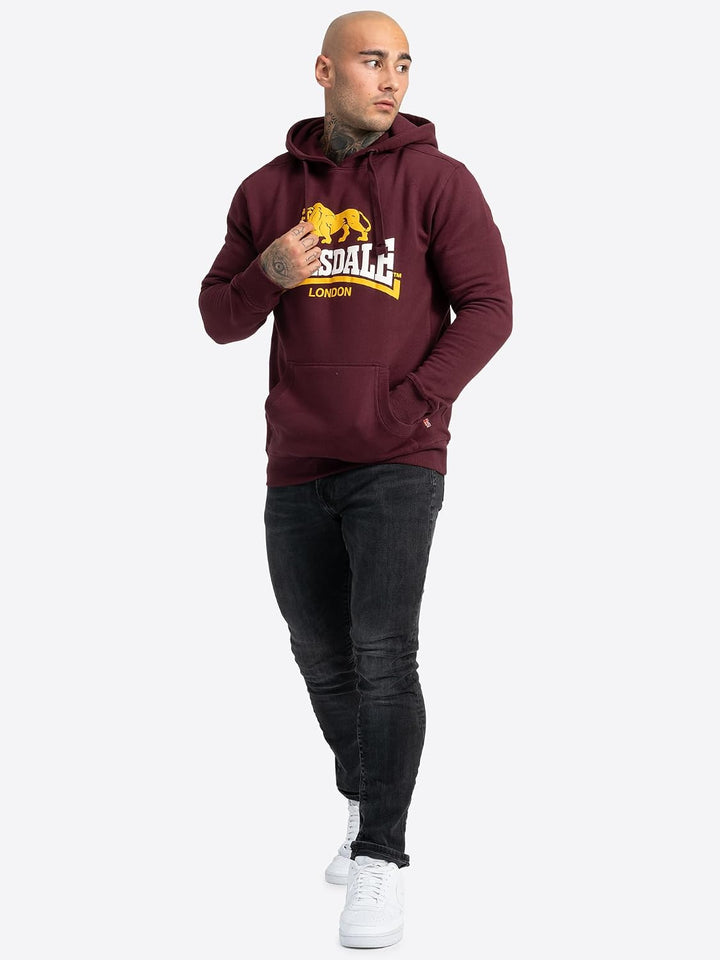 Lonsdale Herren Sleeve Hooded Sweatshirt, S Oxblood