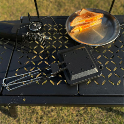 Camping Toastie Maker Toasted Sandwish Maker Herd Toasted Maker Backform mit Griffen Doppelseitige G