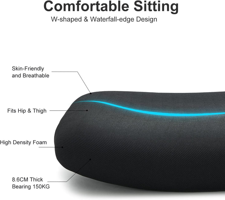 Ticova Bürostuhl Ergonomisch Schreibtischstuhl, Hoher Rücken Ergonomischer Stuhl mit Verstellbarer L