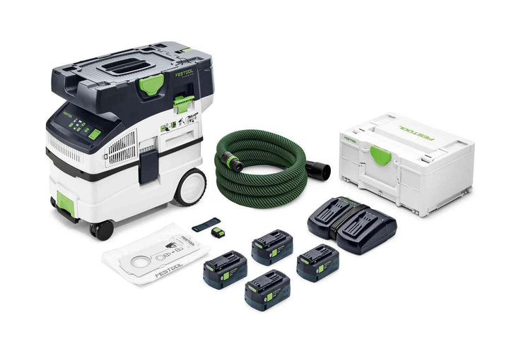 Festool Akku-Absaugmobil CTLC MIDI I-Plus CLEANTEC (mit Hauptfilter, SELFCLEAN Filtersack, Saugschla