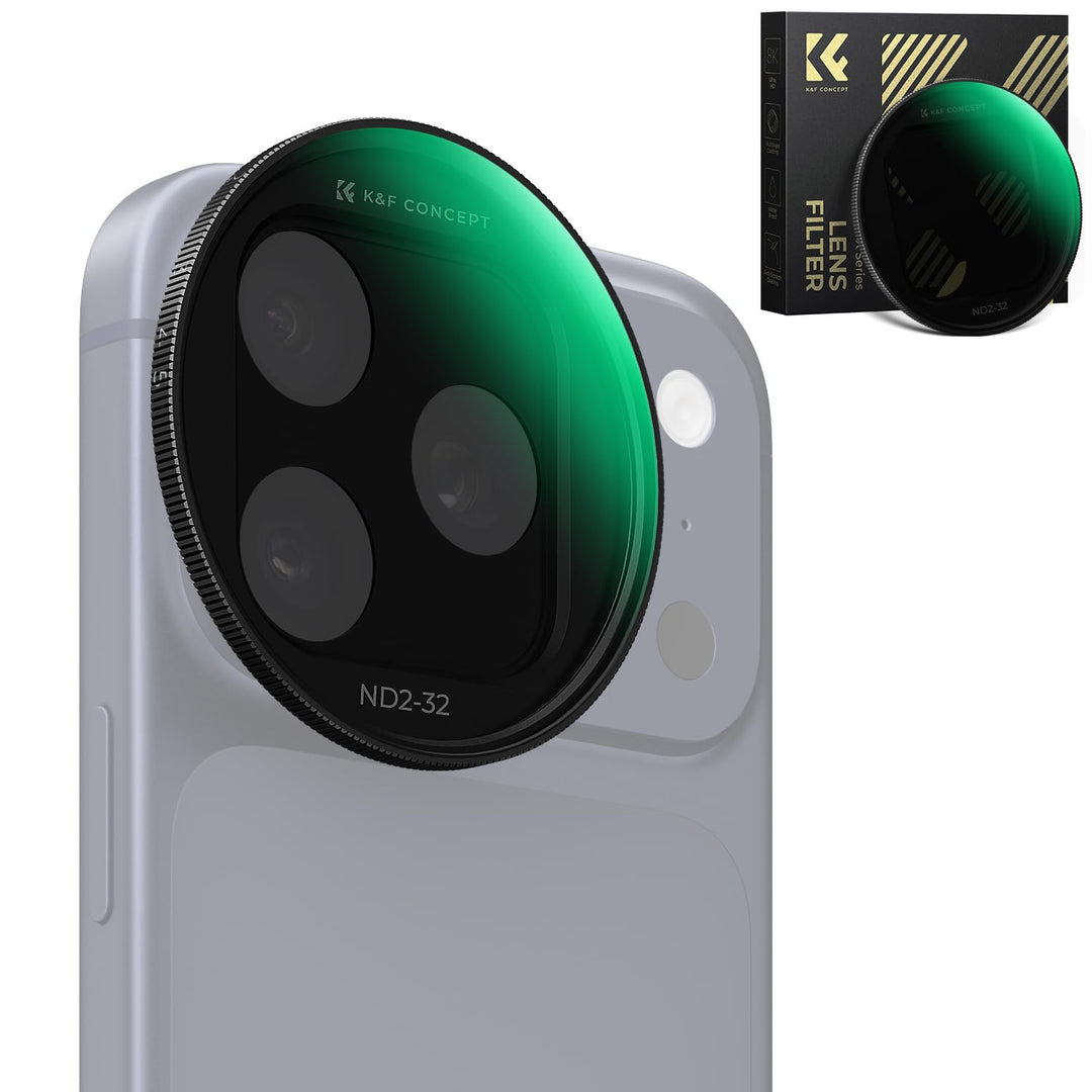 K&F CONCEPT FA301 Snap-On ND2-32 Filter kompatibel mit iPhone 17 Pro/Pro Max, 11,2g extrem Leichter