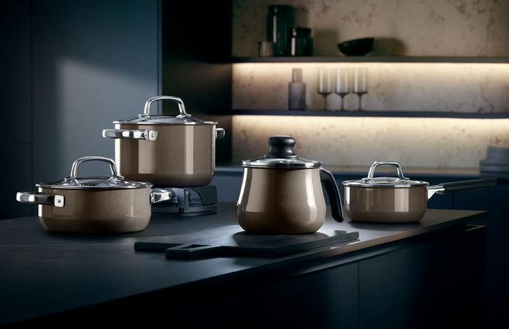 Fusiontec Mineral Mini Topf mit Deckel braun, Braun