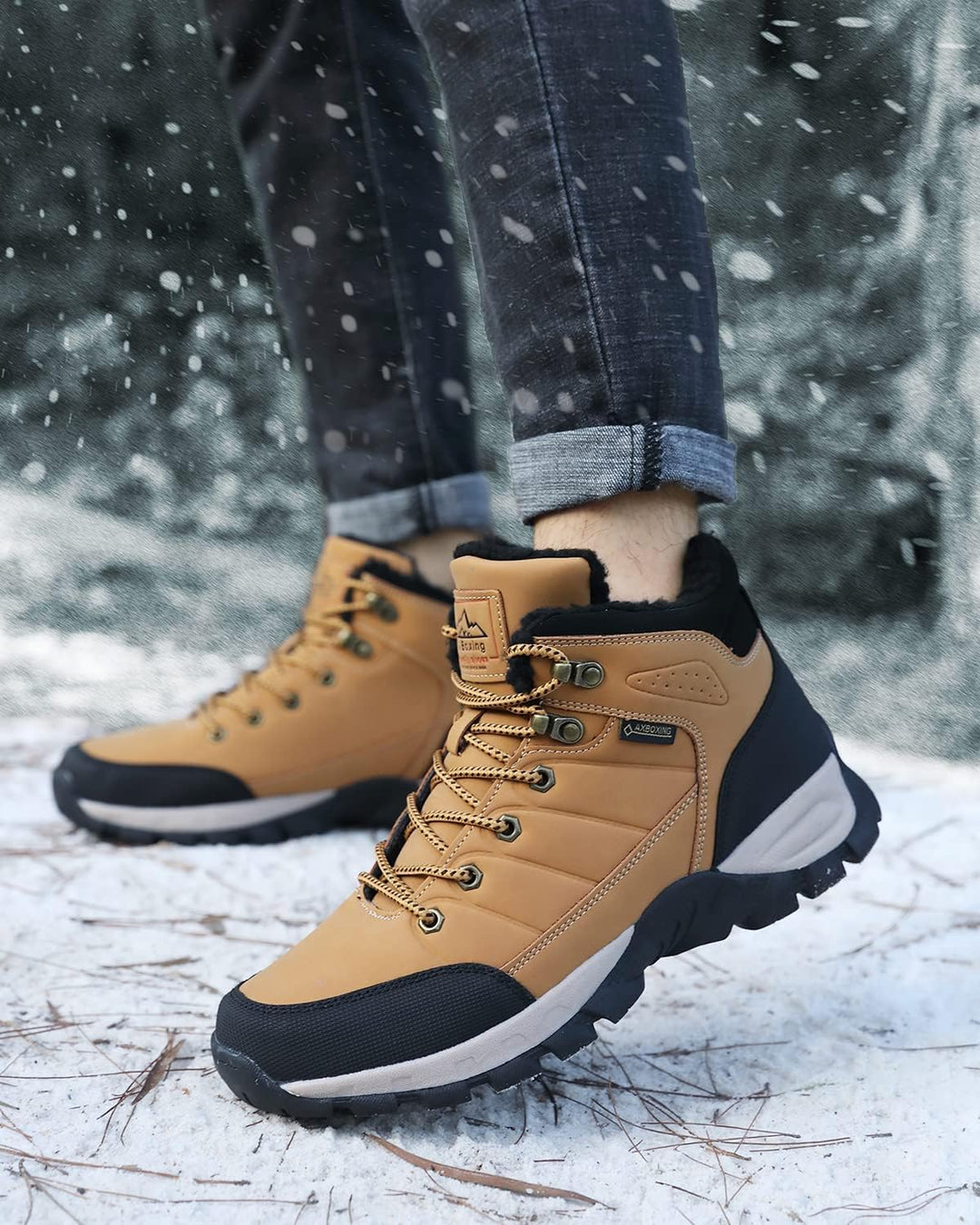 ARRIGO BELLO Winterschuhe Herren Winterstiefel Wanderstiefel Trekking Stiefel Gefüttert Warm Rutschf