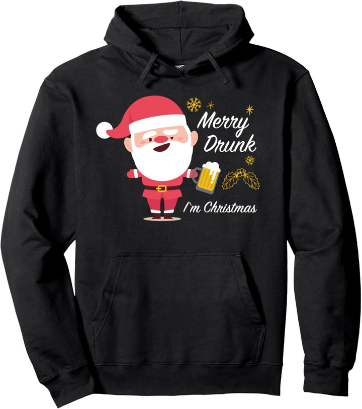Merry Drunk I'm Christmas Weihnachten Geschenk Design Pullover Hoodie