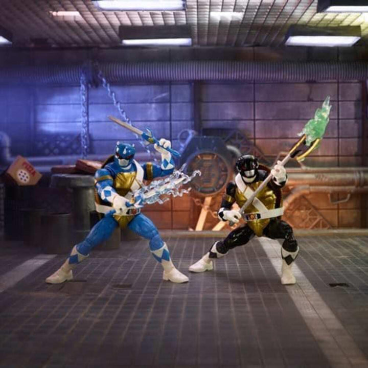 THG Rangers X Teenage Mutant Ninja Turtles Lightning Collection Donatello Negro y Leonardo Blue Figu