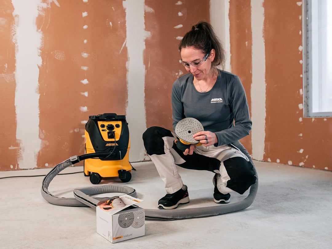 Mirka Iridium Premium-Schleifpapier Ø 125mm Klett 89-Loch, Korn 220, 100 Stk / Zum Schleifen von Lac