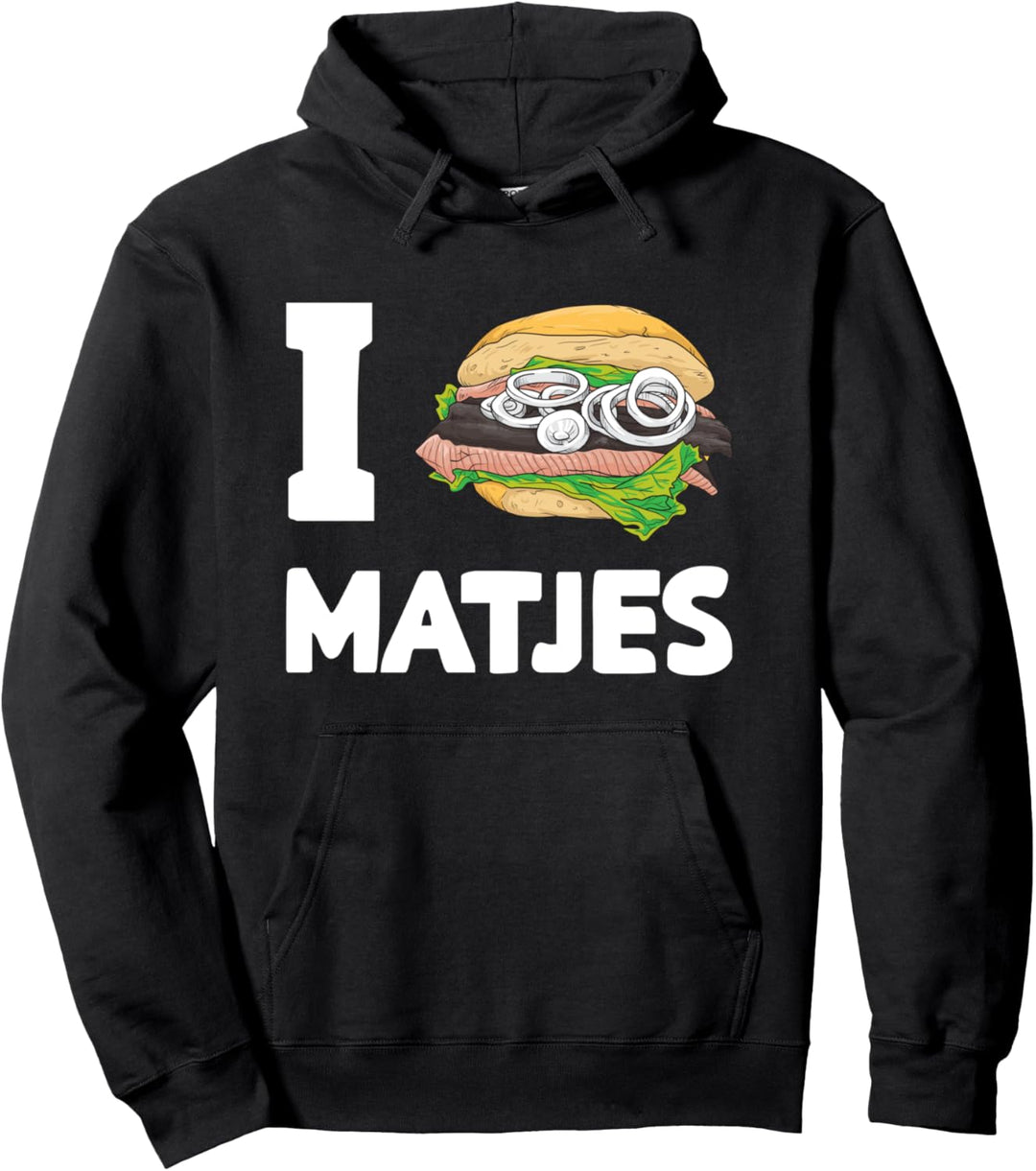 Ich liebe Matjes Fischbrötchen Geschenk Fisch Norddeutsche Pullover Hoodie