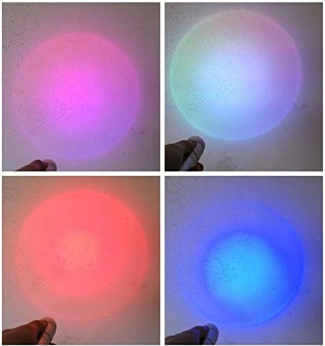 SecurityIng 10 Farbe in 1 LED -Taschenlampe, RGB Farbwechseln Sie Aluminiumlegierung mehrfarbiger LE