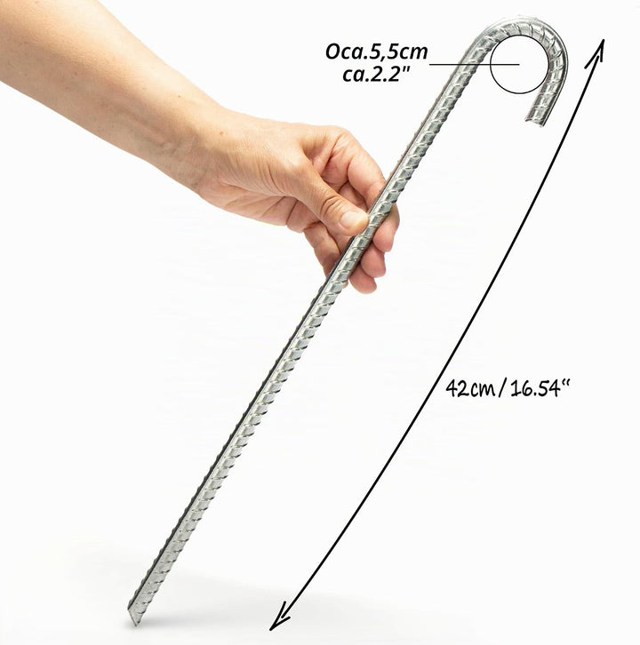 COM-FOUR® 8X XL Bodenanker aus massivem Stahl - extrem stabile Erdanker für Zelte, Pavillons, Hüpfbu