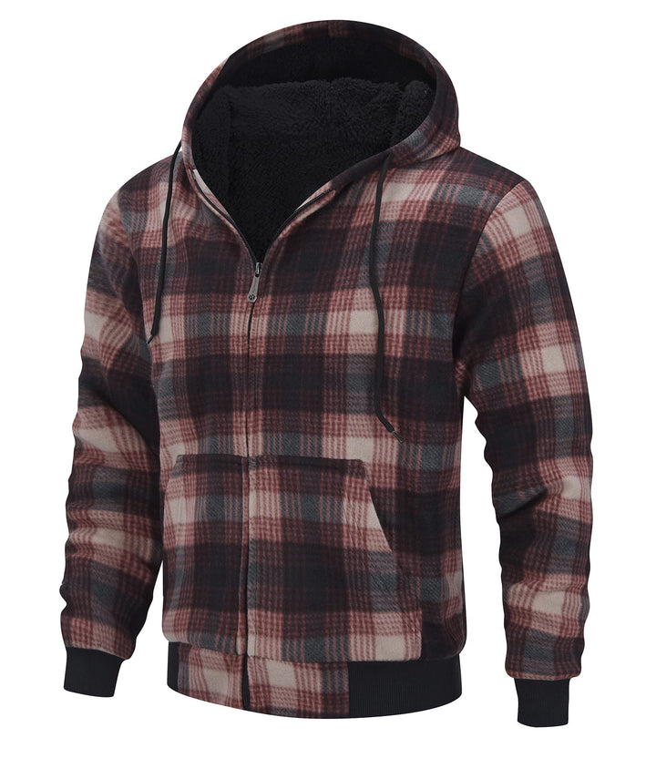 igeekwell Winterjacke Herren Kapuzenpullover mit Kapuze Fleecejacke für Männer Casual Kapuzenjacke B