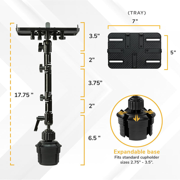 Mount-It! Premium Getränkehalter Tablet-Halterung für Autos – Tablet ELD Mount – Robuste Aluminium T