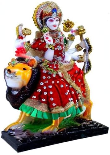 eSplanade Resin Maa Durga MATA Rani Sherawali Murti Idol Statue Sculpture (1561APC), 1561APC
