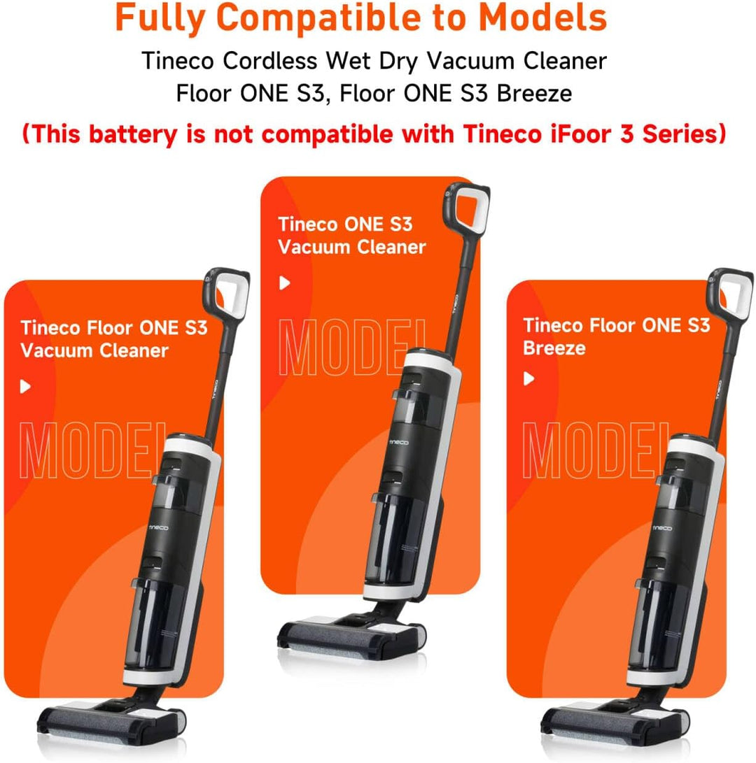4500mAh/21,6V Nass-Trockensauger Akku für Tineco Floor ONE S3, Floor ONE S3 Breeze Cordless Wet Dry