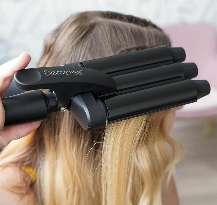 Demeliss SAINT ALGUE - WAVES BLACK Lockenstab - Wavy-Effekt Wellenstab - Keramik- und Turmalinbeschi