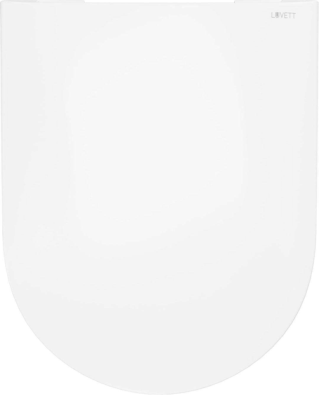 LUVETT® D350 Toilettendeckel mit Absenkautomatik D Form Weiss - SoftClose Klodeckel Abnehmbar - Klob