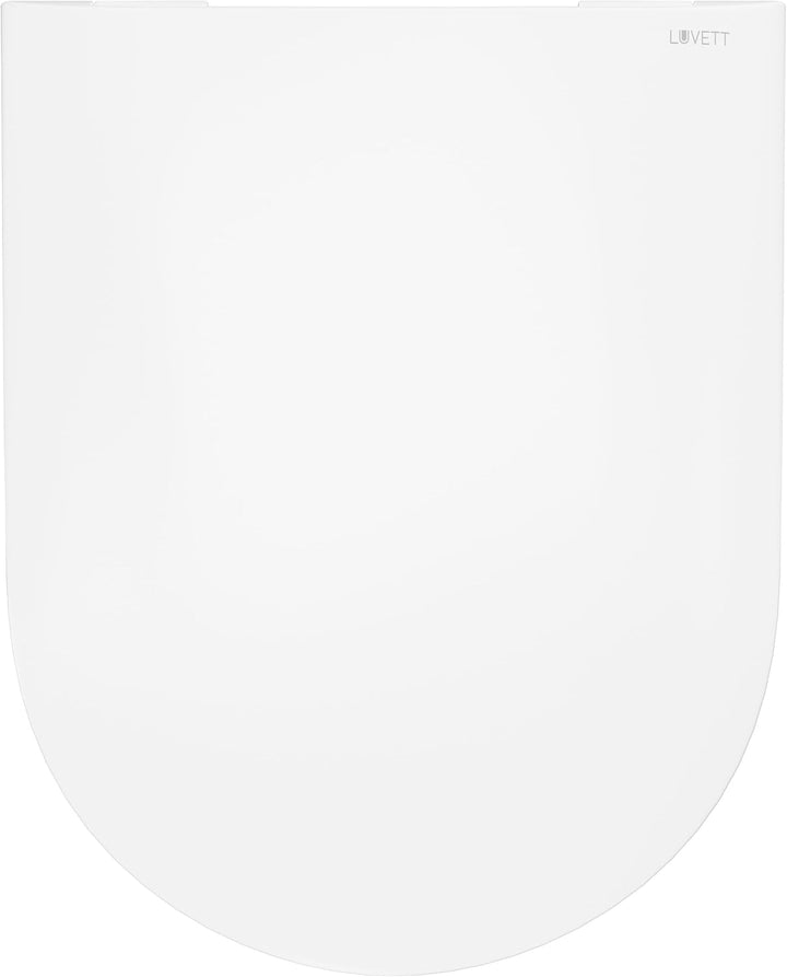 LUVETT® D350 Toilettendeckel mit Absenkautomatik D Form Weiss - SoftClose Klodeckel Abnehmbar - Klob