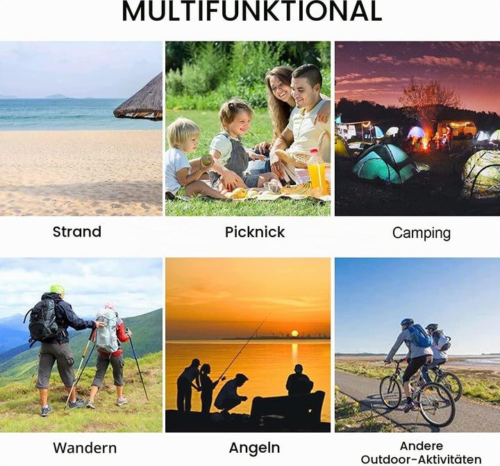 BeiLan Mini Picknickdecke Wasserdicht, Ultraleicht, Kleines Packmass - Ideal für Ground Sheet, Pocke