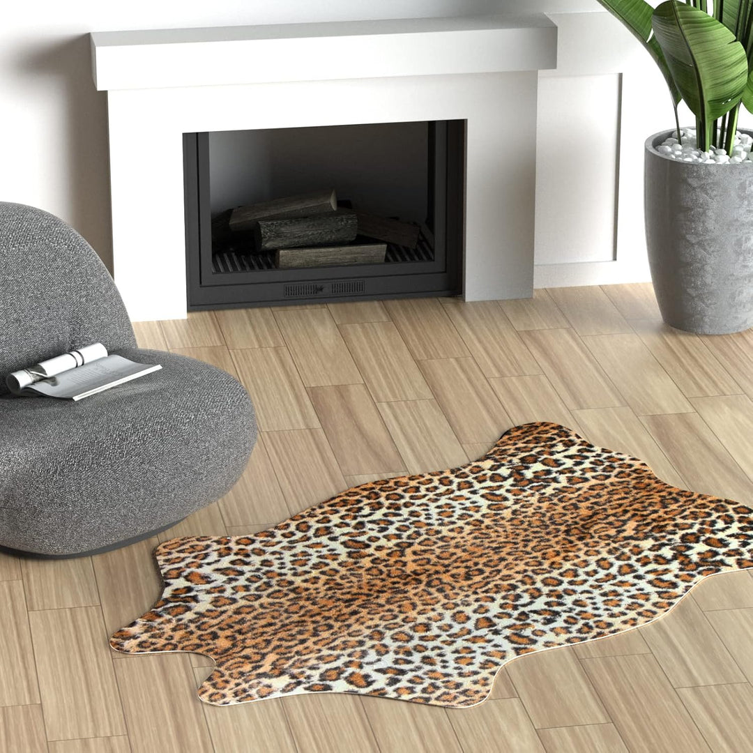 MACEVIA Leoparden-Teppich, Geparden-Druck, Western-Dekor für Wohnzimmer, Schlafzimmer, Kunsttierbere