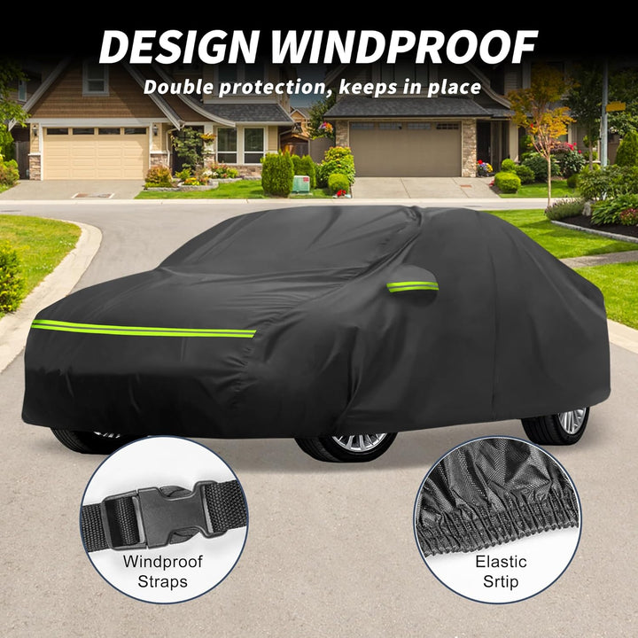 A ABSOPRO Autoabdeckung für Mercedes-Benz E-Klasse W213 Kombi 2016-2023 210D-PU Outdoor Vollabdeckun
