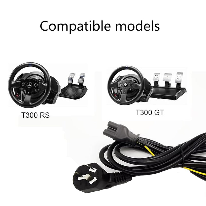 Netzkabel für Thrustmaster T300 TX-Serie Basisstationen, Ersatz-Netzteiladapterkabel (DE-Spezifikati