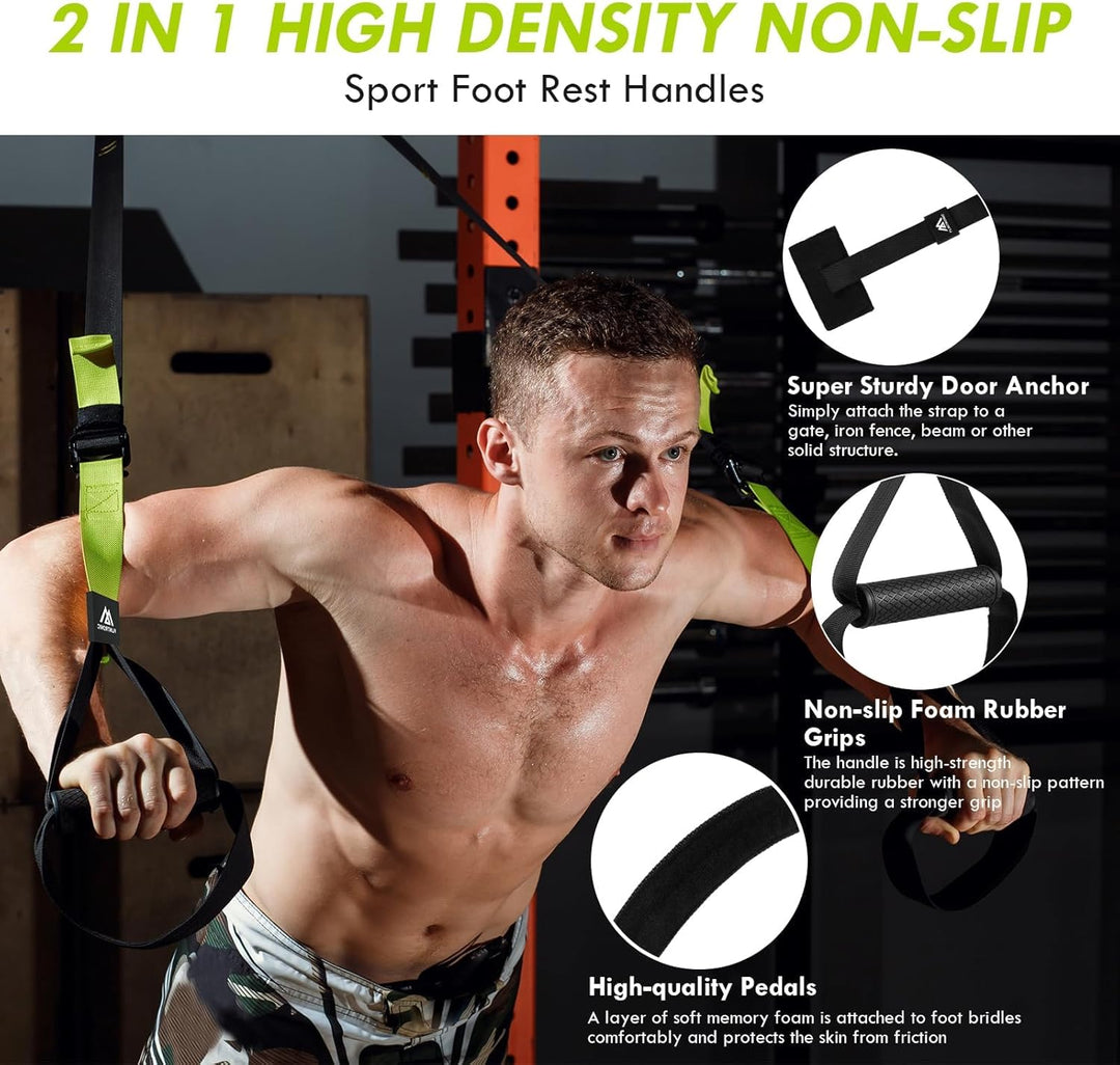 Flintronic Schlingentrainer, Sling Trainer Set für EIN Ganzkörpertraining, Schlingentrainer für Zuha